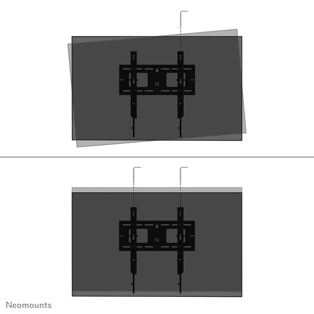Neomounts WL35-750BL14 Heavy duty muurbeugel 32-75" - kantelbaar - vergrendelbaar - snelle installatie - TÜV